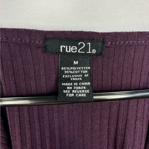 H&M Purple Ribbed Tank top | Size Medium - Picture 3 of 4